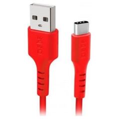 Kabel USB SBS Mobile USB-A - USB-C 1.5 m Czerwony