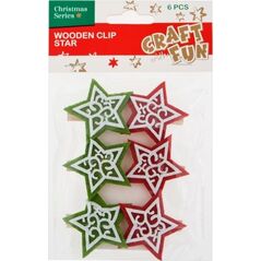 Craft with Fun CF OZDOBA BN KLAMERKI GWIAZDA FILC 6SZT 10/288