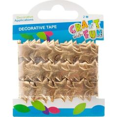 Craft with Fun CF OZDOBA DEK TASMA GWIAZDY 2M/2,5CM ZLOT 12/288