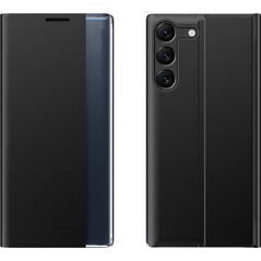 Θήκη Hurtel για Samsung S24+ με μαγνητικό πτερύγιο Νέα θήκη Sleep View μαύρη HURTEL 13320056 9145576284346