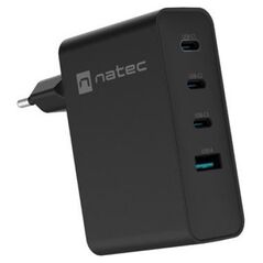 ŁADOWARKA SIECIOWA NATEC RIBERA GAN 3X USB-C + 1X USB-A 100W CZARNA