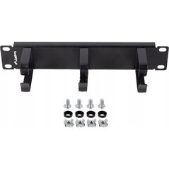 Lanberg ORGANIZER KABLI 10" 1U Z 3 METALOWYMI UCHWYTAMI TYP B CZARNY LANBERG