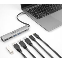 Delock USB HUB Delock 6 Port USB Hub με 4 x USB Type-A Buchse και 2 x USB Type-C Buchse 13939489 4043619642328