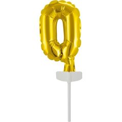 AMSCAN Mini number 0 μπαλόνι foil, χρυσό, 7,5x12cm 13903034 194099068574