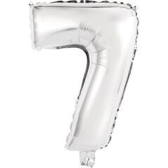 Μπαλόνι AMSCAN Mini foil νούμερο 7, ασημί, 30x40cm 13903037 194099035866