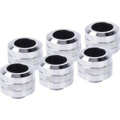 Alphacool Alphacool Eiszapfen Pro Anschluss 16mm Hardtube Fitting G1/4, 6-Pack - chrome 13931361 4250197174763