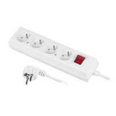 Listwa zasilająca AWTools 4 gniazda 1.5 m biała (AW24640)
