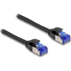 Delock Delock - Patch-Cable - RJ-45 (M) zu RJ-45 (M) - 1 m - 4,5 mm - S/FTP - CAT 6a - halogenfrei, ohne Haken - Schwarz 13935744 4043619802272
