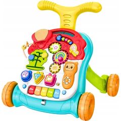 LeanToys Chodzik Pchacz Stolik Edukacyjny 2w1 Interaktywny Światło i Dźwięk