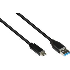 Kabel USB Alcasa USB-A - USB-C 0.5 m Czarny (2831-AC005S)