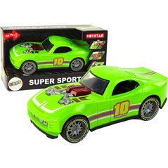 LeanToys Auto 1:14 Samochód Zielony Sportowy Dźwięk Światła Pojazd