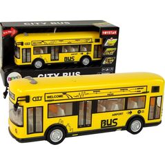 LeanToys Autobus Miejski Żółty Z Napędem Frykcyjnym 1:18