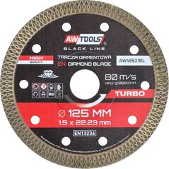 AWTOOLS TARCZA DIAMENTOWA 125x22,2 / TURBO CIENKA BLACK LINE