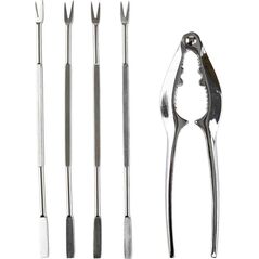 bercato Skaldjursset By Bercato - 17cm x 4 st, 15 cm x1 st - Rostfritt stål + Zink - Ασημί 14242268 7350000768879