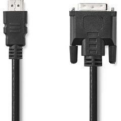 Προσαρμογέας Nedis AV Προσαρμογέας καλωδίου Nedis CCGL34800BK20 2 m HDMI Type A (Τυπική) DVI-D Μαύρο 13840605 5412810000000