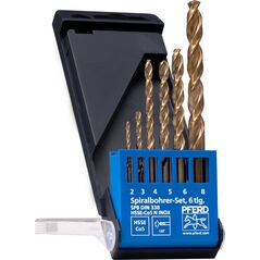 Pferd σετ τρυπανιών μετάλλου 6 τεμαχίων PFERD DIN338 HSSE N 1-10 Inox 13764641 4007220413753