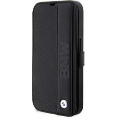 BMW Etui BMW BMBKP14L22RDPK Apple iPhone 14 Pro czarny/black bookcase Leather Textured&Stripe