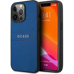 Guess Etui Guess GUHCP13XPSASBBL Apple iPhone 13 Pro Max niebieski/blue Saffiano Strap