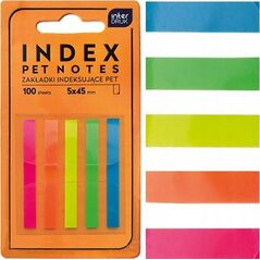 Interdruk Indexing tabs strips PET NOTES NEON 45mm 100 τμχ 13674283 5902277346223