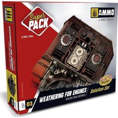Vallejo Ammo: Super Pack - Σετ λύσεων Weathering for Engines 13959003 8432074078043