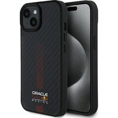 Red Bull RBHMP15S24CFGSMK iPhone 15 6.1" hardcase black/black Carbon Fiber Power Bar MagSafe