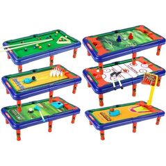 Stół do Gry Piłkarzyki 6 w 1 Bilard Hokej Soccer LEAN Toys