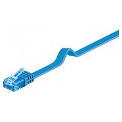 Goobay CAT 6A Płaska Kabel połączeniowy,U/UTP, Niebieski - Długość kabla 1 m