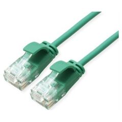 Triton ROLINE GREEN UTP patchkabel Cat.6A (Class EA), LSOH, extra dun, groen, 1 m
