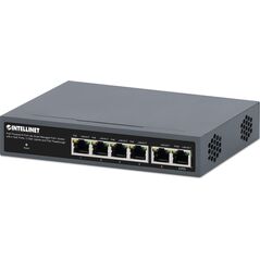Switch Intellinet Network Solutions INTELLINET 6-Port PoE Powered Gbit PoE+ Switch Passthr. 60W