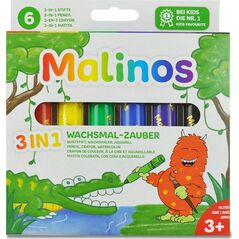 Malinos Malinos Wachsmalstifte Wachsmal-Zauber 6 Farben 3+ 13335803 4260631423883