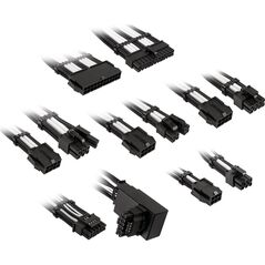 Kolink Kolink Core Pro Braided Cable Extension Kit 12V-2x6 Type 1 - Jet Black/Brilliant White 13338821 5999094005693