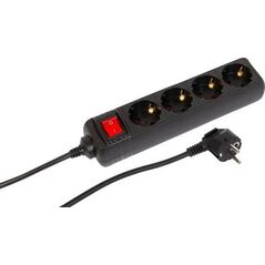 Kabel zasilający MicroConnect Microconnect MC-GRU00415BS rozgałęziacz 1,5 m 4 x gniazdo sieciowe Wewnętrzna Czarny