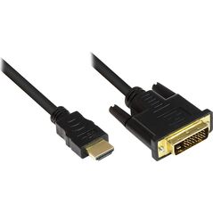 Προσαρμογέας AV Alcasa Alcasa 1m HDMI/DVI-D Μαύρος 13395139 4014619722754