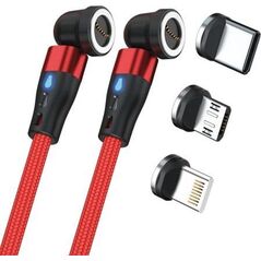 Καλώδιο Realpower RealPower Magentic, 1 m, 2x magnetisch, rot mit Adaptern 14054156 4040895011701