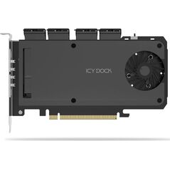 ICY DOCK Mobile Rack Adapter Card 4-Bay M.2 NVMe SSD zu PCIe 4.0 x 16
