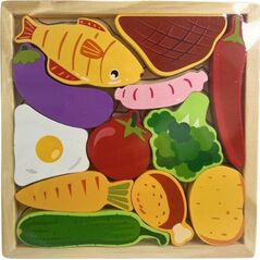 MalPlay Wooden Puzzle Food 222 06812 14032130 5908287006812