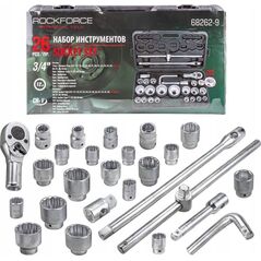 Zestaw narzędzi Rockforce ROCKFORCE ZESTAW KLUCZY NASADOWYCH 26el. 3/4" - 1"  12KĄT.