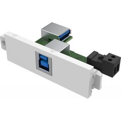 Προσαρμογέας USB Vision VISION Techconnect Modulare AV-Frontplatte - 30 JAHRE GARANTIE - USB-B-Anschluss (an der Vorderseite) auf A-Modul - Buchse vom Type "A" an der Ruckseite und quadratische Buchse vom Type B an der V. , abwartskompatibel e 13354422 34