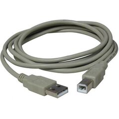Kabel USB Logo USB-A - USB-B 1.8 m Szary (17057)