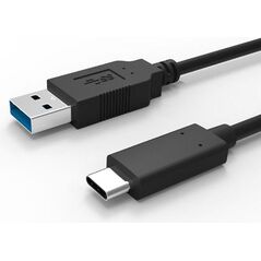 Kabel USB Logo USB-A - USB-C 1 m Czarny