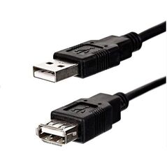 Kabel USB Logo USB-A - USB-A 3 m Czarny