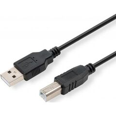 Kabel USB Logo USB-A - USB-B 1.8 m Czarny (30260)