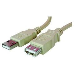 Kabel USB Logo USB-A - USB-A 5 m Biały (15852)