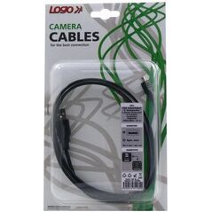 Kabel USB Logo USB-A - miniUSB 1.8 m Czarny (31180)