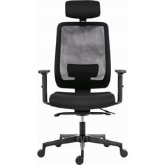 Krzesło biurowe Powerton Powerton Ergonomiczny fotel biurowy Lucie, Czarny