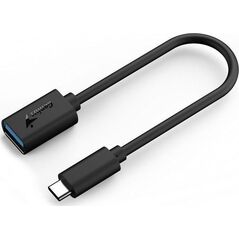 Adapter USB Genius USB redukcja, (3.0), USB C (M) - USB A F, czarna, Genius USB 3.0, do 5Gbps
