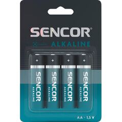 Sencor Bateria alkaliczna, AA (LR6), AA, 1.5V, Sencor, blistr, 4-pack