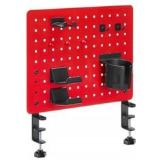 Powerton Pegboard zacisk do monta�u pod biurkiem, czerwony, do gry