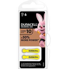 Bateria cynkowo-powietrzna., ZA10, PR70, AC10, DA230, do aparatów słuchowych, Duracell, blistr, 6-pack, 42435