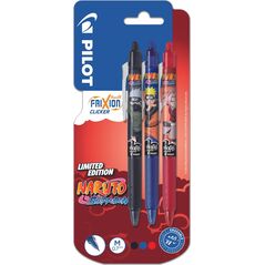 Pilot Pilot FriXion Ball Clicker medium 0,7 mm - Naruto Limited Edition - 3er Blister 14171140 3131910435020